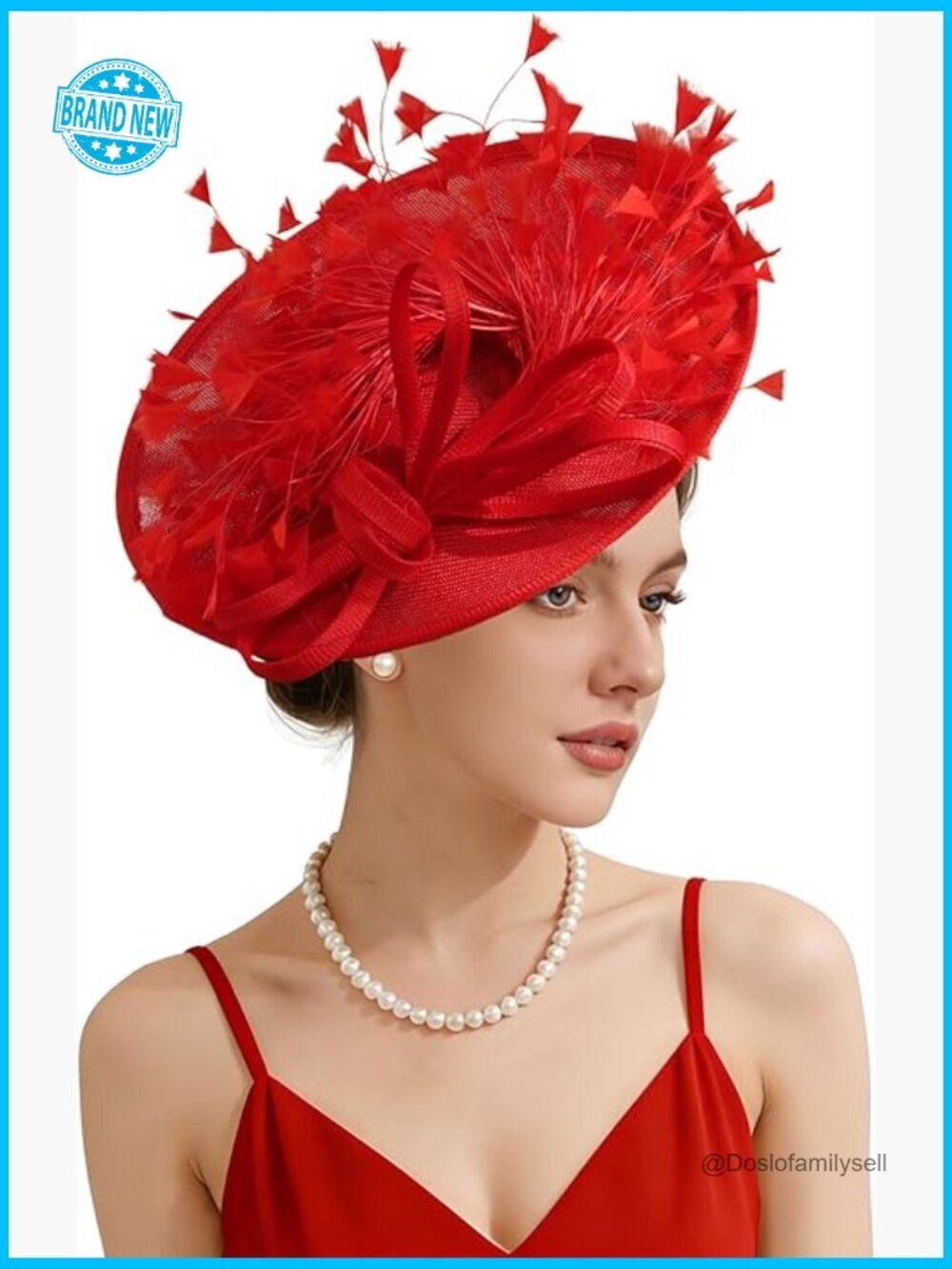 Elegant Fascinator Hat with Feathers for Wedding Tea Party Derby Headband